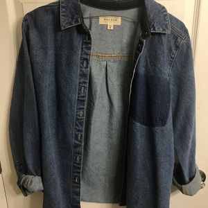 Thick denim button up